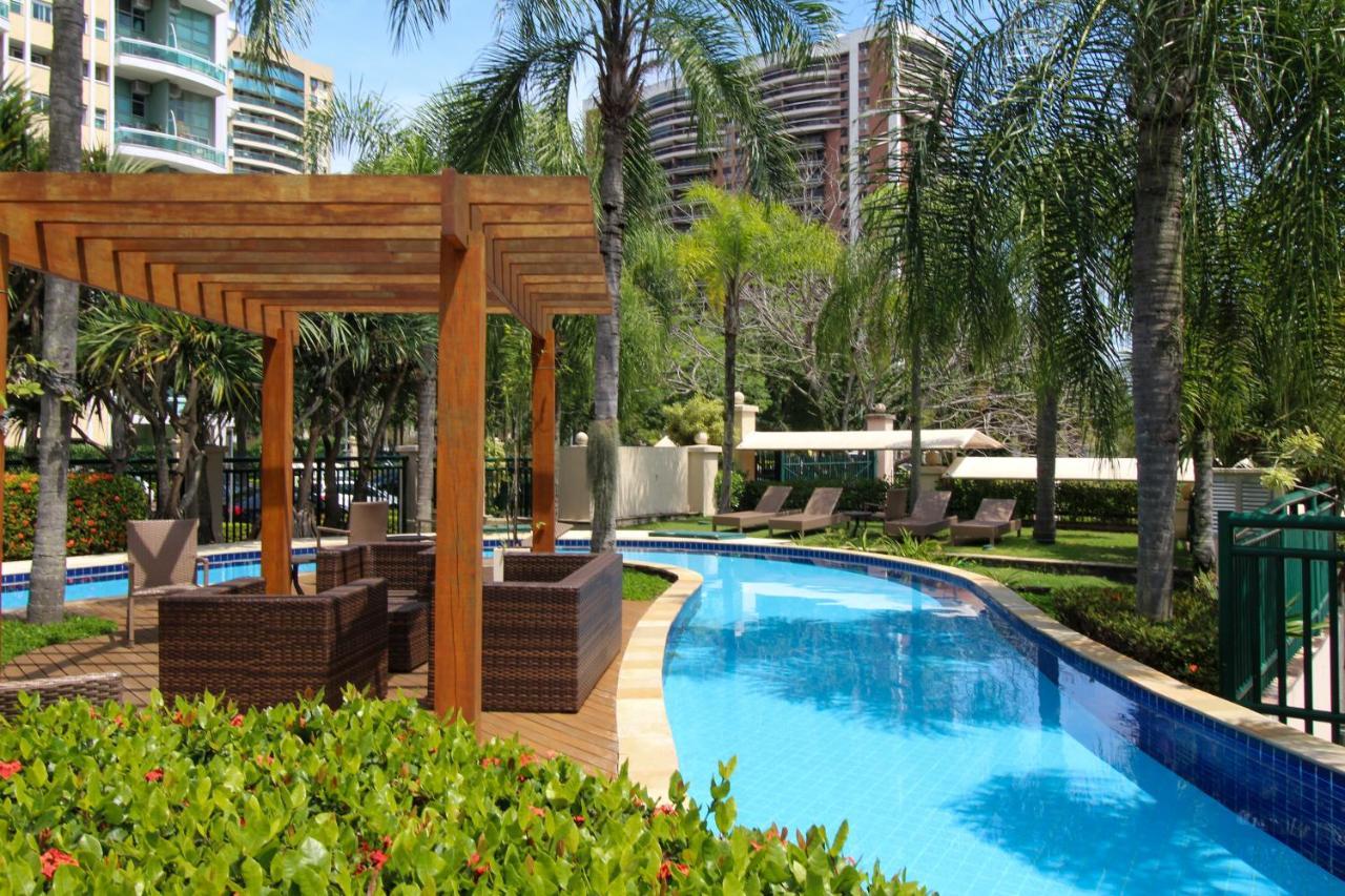 Barra Da Tijuca - 508 - De Frente Para Maravilhosa Piscina - Estacionamento Gratuito - Academia Comphania Atletica - Balsa Para Praia Gratis - Microondas - Geladeira Grande - Recepcao 24Horas - Wi-Fi - Com Pia ริโอเดจาเนโร ภายนอก รูปภาพ